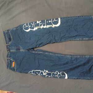 Baggy blue jeans, EMPYRE BRAND, limited edition design, unworn brand new
